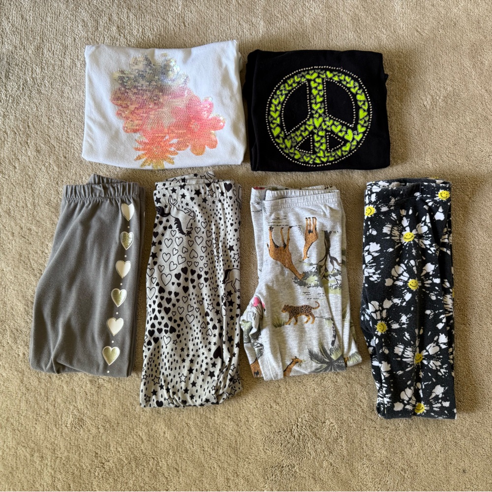 Assorted Kids Casual Tops & Bottoms With Various Colors - Size M (7/8) Girls